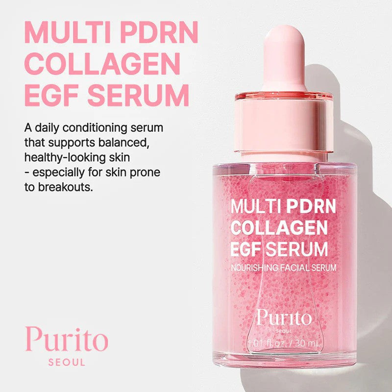 PURITO - Multi PDRN Collagen EGF Serum 30ml | Sérum Coreano Reafirmante con PDRN y EGF