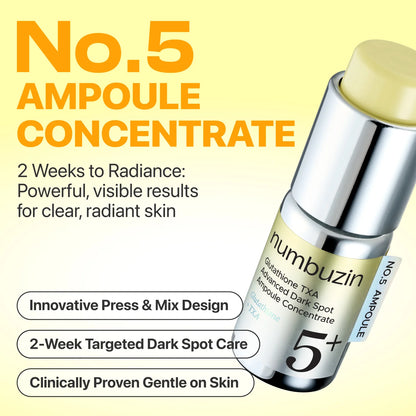 NUMBUZIN - No.5 Glutathione TXA Advanced Dark Spot Ampoule Concentrate 10g | Ampolla Coreana Antimanchas