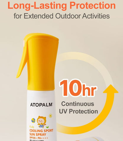 ATOPALM - Cooling Sport Sun Spray SPF50+ PA++++ 180ml | Protector Solar Infantil Coreano Refrescante