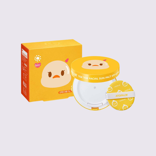 ATOPALM - Tok Tok Facial Sun Pact SPF50+ PA++++ 14g | Protector Solar Infantil Coreano en Cushion