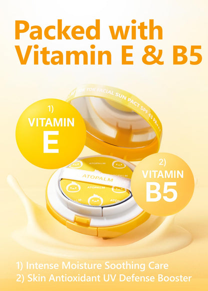 ATOPALM - Tok Tok Facial Sun Pact SPF50+ PA++++ 14g | Protector Solar Infantil Coreano en Cushion
