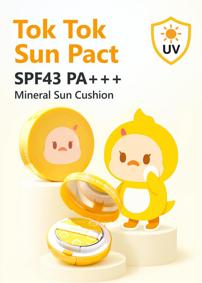 ATOPALM - Tok Tok Facial Sun Pact SPF50+ PA++++ 14g | Protector Solar Infantil Coreano en Cushion