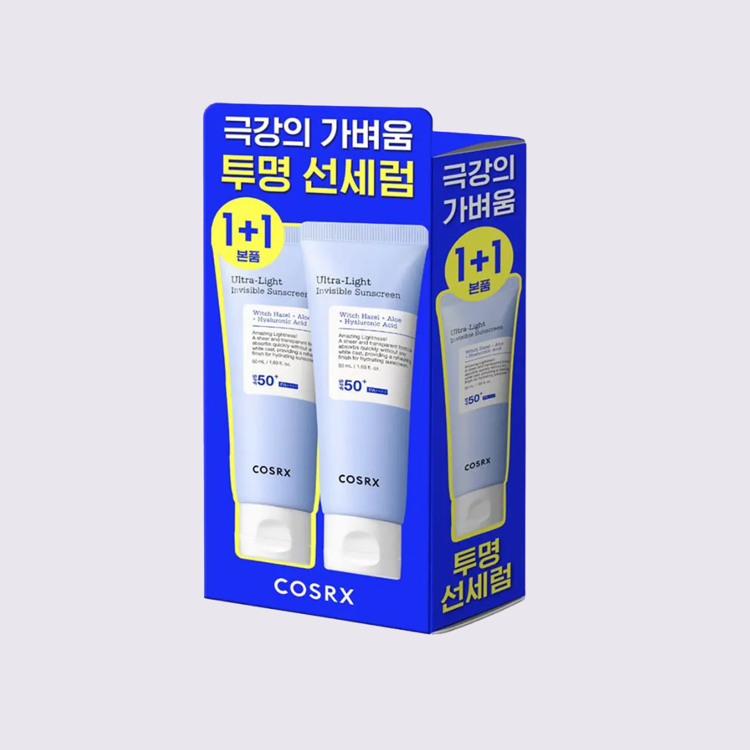 COSRX - Ultra Light Invisible Sunscreen, SPF 50 PA ++++,  50ml VERSION OY 1+1