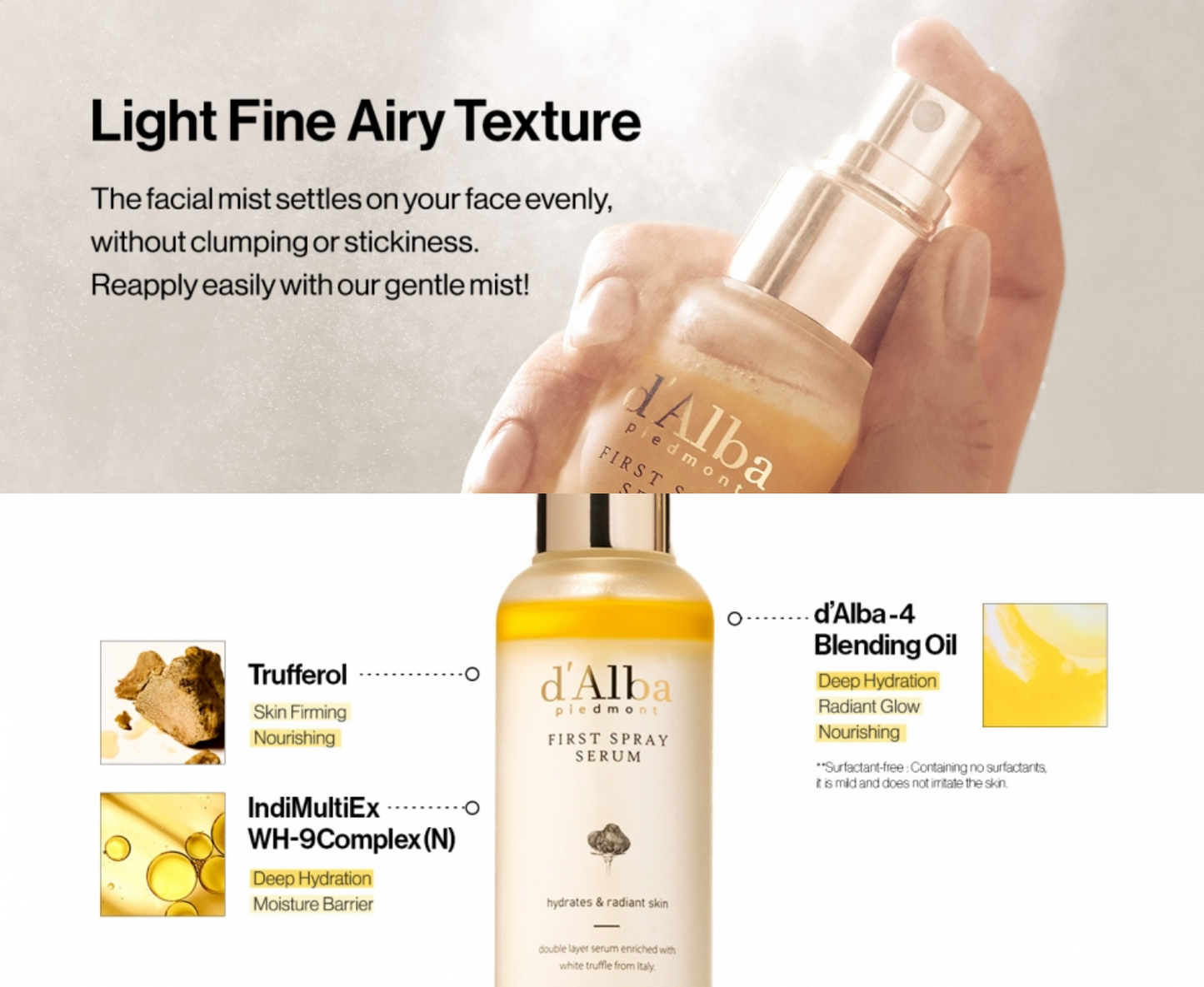 d'Alba - White truffle First Spray Serum, 100 ml
