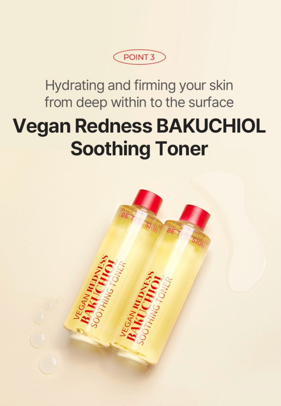 BE THE SKIN - VEGAN REDNESS BAKUCHIOL SOOTHING TONER 250ml