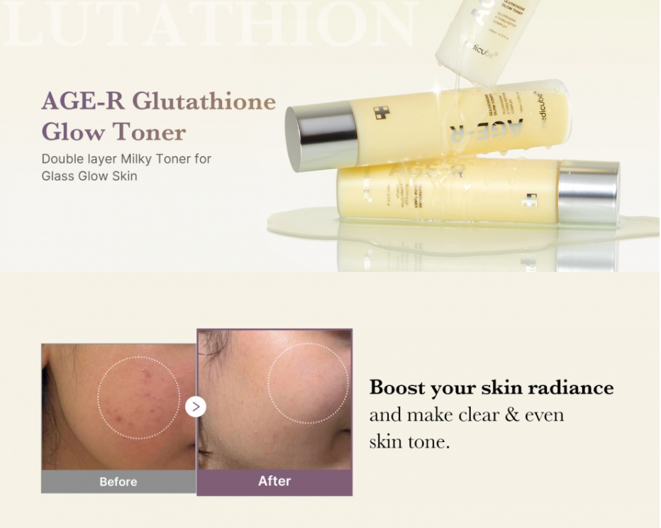 MEDICUBE - AGE-R GLUTATHIONE GLOW TONER, 140ml