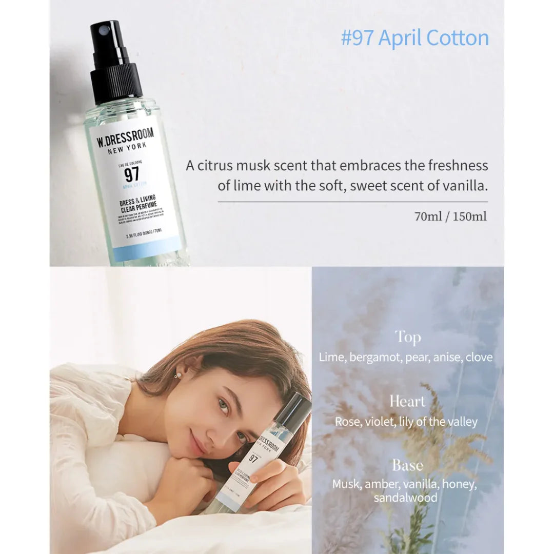 W.DRESSROOM - Dress & Living Clear Perfume No.97 April Cotton,  70ml