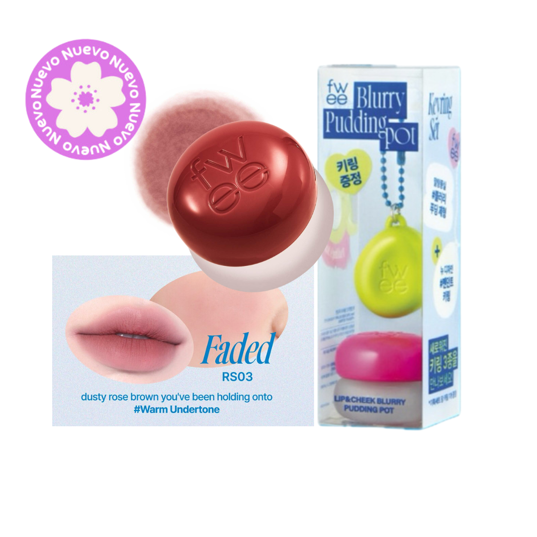 FWEE - Lip&Cheek Blurry Pudding Pot RS03 Faded 5g + KEYRING