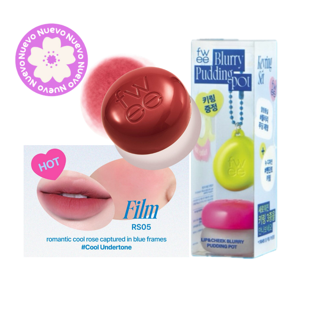 FWEE - Lip&Cheek Blurry Pudding Pot RS05 Film 5g + KEYRING