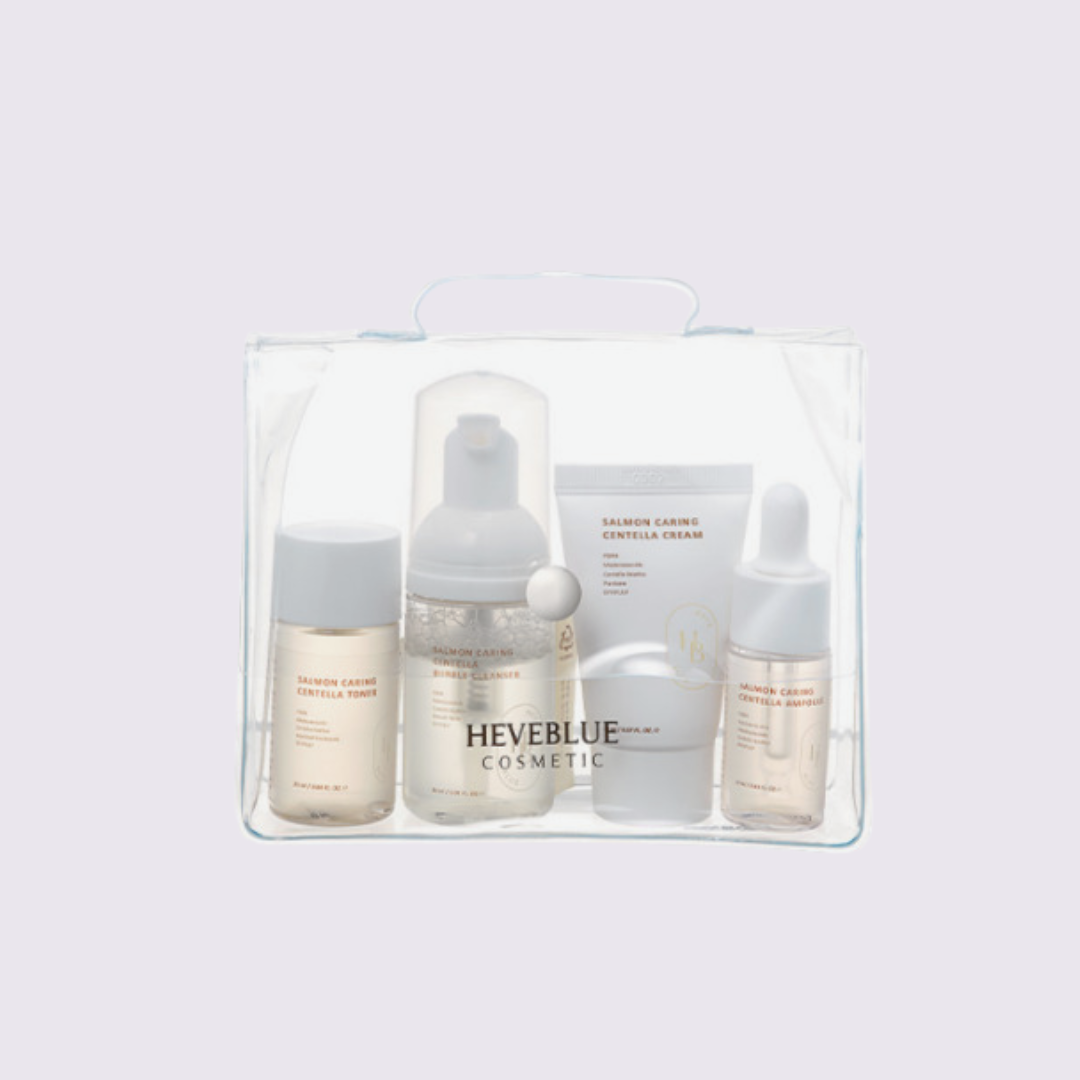HEVEBLUE - Salmon Caring Centella Special Travel Kit Bag