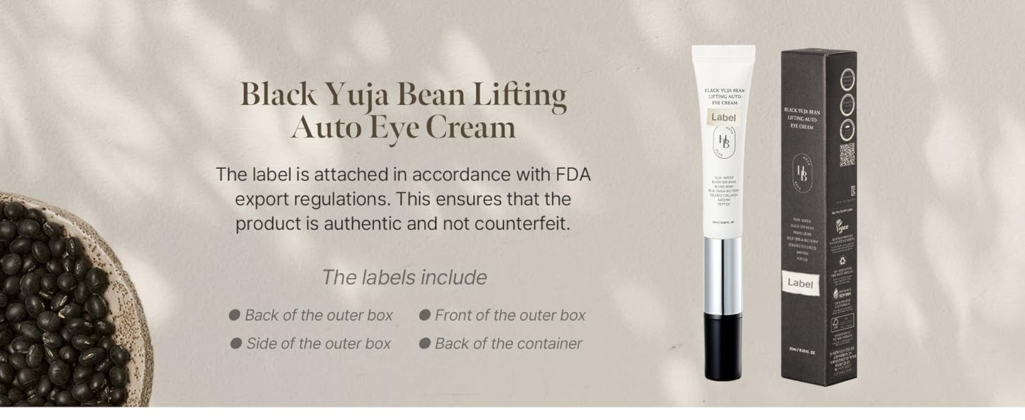 HEVEBLUE - Black Yuja Bean Lifting Auto Eye Cream 15ml