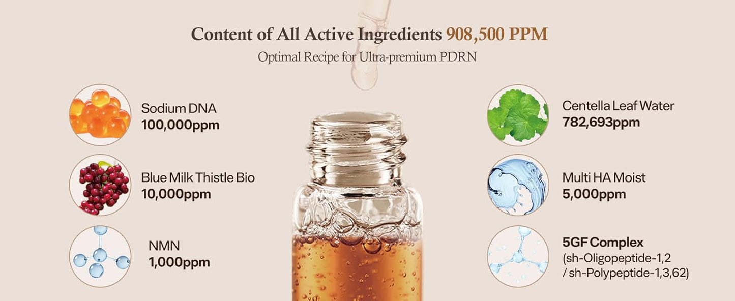 HEVEBLUE - Salmon Caring Centella New Pair PDRN Booster 100,000 Shot Essence