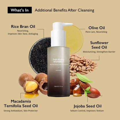 HARUHARU - Black Rice Moisture Deep Cleansing Oil | Aceite Limpiador Coreano 150ml