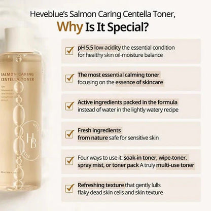 HEVEBLUE - Salmon Caring Centella Toner 200ml