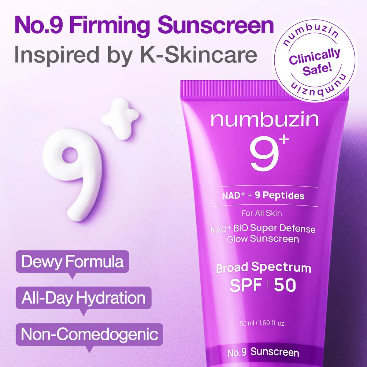 NUMBUZIN - No.9 NAD+ + 9 Peptides BIO Super Defense Glow Sunscreen