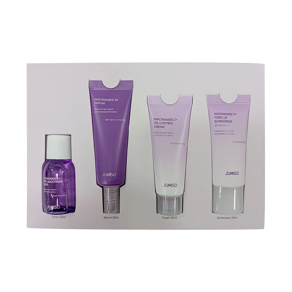 JUMISO - Niacinamide Trial Kit (4 piezas) | Kit de Skincare Coreano con Niacinamida