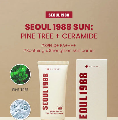 KSECRET - Protector Solar Sun : Pine Tree + Ceramide  SPF50+ PA++++, 50ml