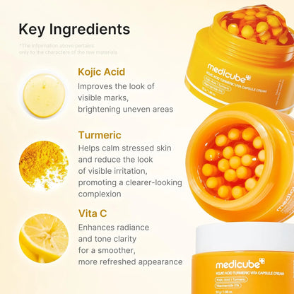 MEDICUBE - KOJIC ACID TURMERIC VITA CAPSULE CREAM