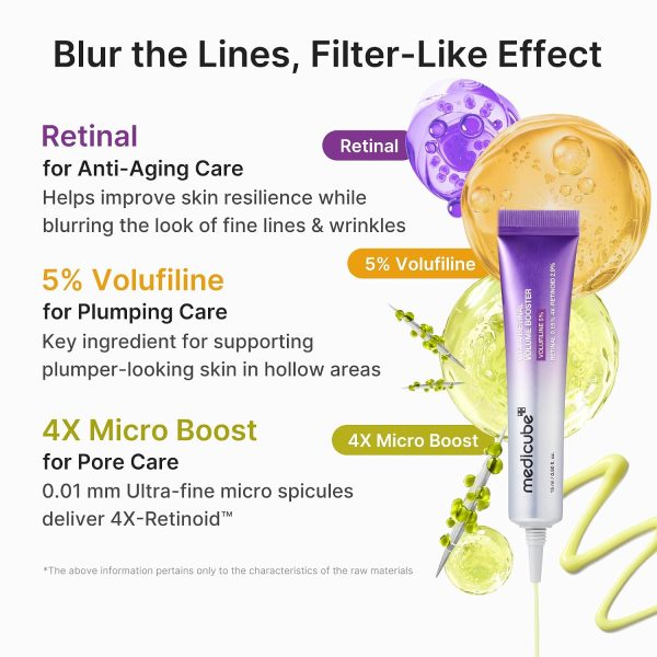 MEDICUBE - Vita A Retinal Volume Booster | Sérum Reafirmante con Retinal y Volufiline | 15 ml