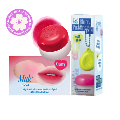 FWEE - Lip&Cheek Blurry Pudding Pot RD02 Mule 5g + KEYRING