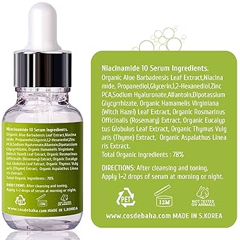 Cos De BAHA - Suero Niacinamida, 30 ml