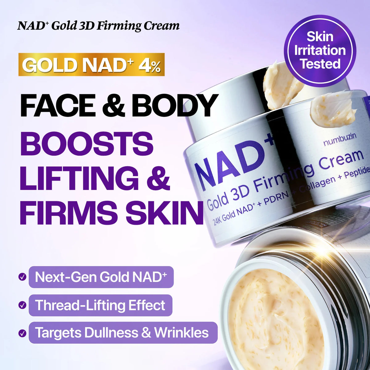 NUMBUZIN - No.9 NAD+ Gold 3D Firming Cream, 50ml