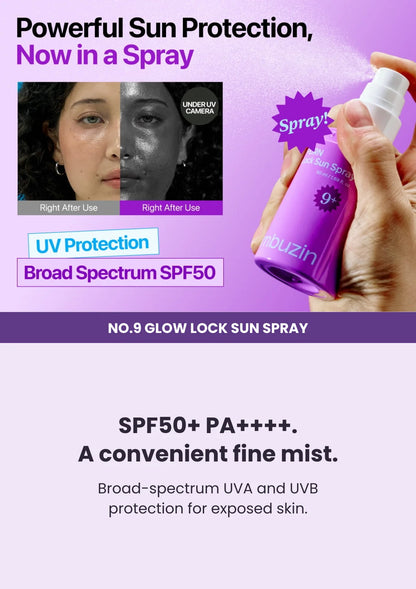NUMBUZIN - No.9 NAD+ PDRN Glow Lock Sun Spray SPF50+ PA++++ 50ml