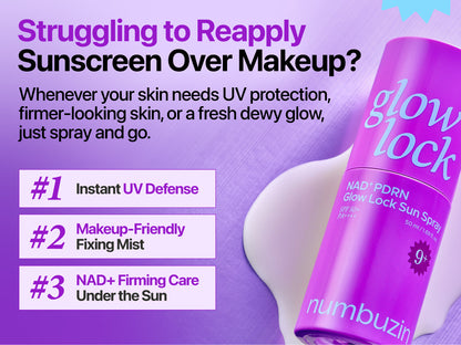 NUMBUZIN - No.9 NAD+ PDRN Glow Lock Sun Spray SPF50+ PA++++ 50ml