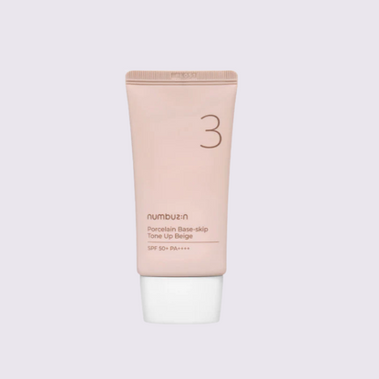 NUMBUZIN - Crema con Protector Solar No.3 Porcelain Base-skip Tone Up Beige, 50ml