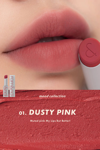 ROMAND - Zero Matte Lipstick - 01 Dusty Pink