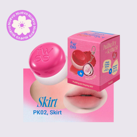 FWEE - Lip&Cheek Blurry Pudding Pot PK02 Skirt 5g + Keyring