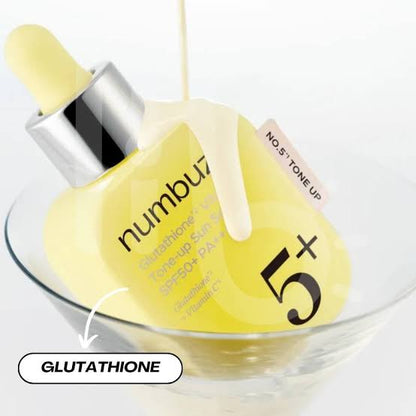 NUMBUZIN - No.5 Glutathione Vitamin Tone-Up Sun Serum SPF50+ PA++++ 30ml | Protector Solar Coreano Iluminador