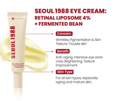 KSECRET - SEOUL 1988 Eye Cream : Retinal Liposome 4% + Fermented Bean