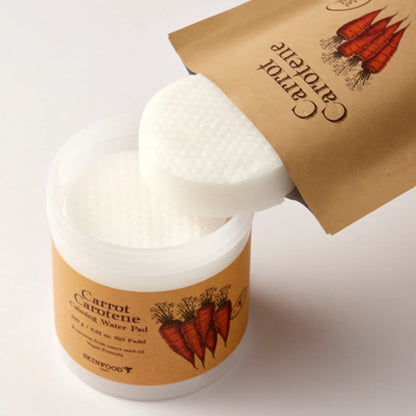 SKINFOOD - Tóner Pads Carrot Carotene Calming Water, 60 pads + refill