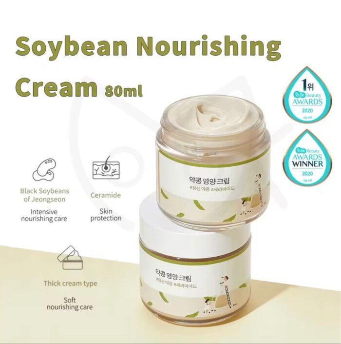 ROUNDLAB - Crema Hidratante Soybean Nourishing, 80ml