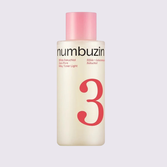 NUMBUZIN - No.3 Bifida Bakuchiol Zero Pore Milky Toner Light 200ml | Tónico Coreano para Poros y Textura