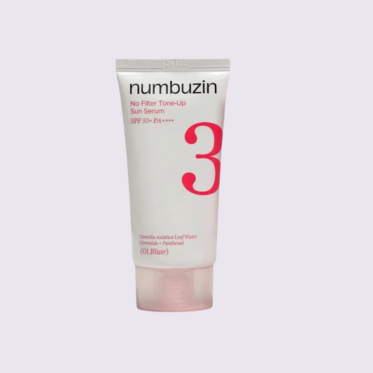 NUMBUZIN - No.3 No Filter Tone-Up Sun Serum 01 Blur SPF50+ PA++++ 50ml | Protector Solar Coreano Glow
