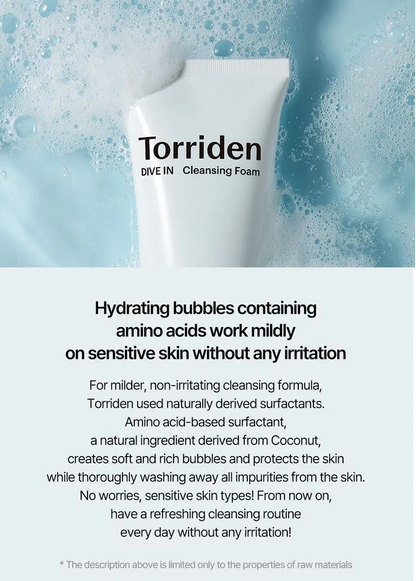 TORRIDEN - Gel Limpiador DIVE-IN Low Molecular con Ácido Hialurónico, 150 ml