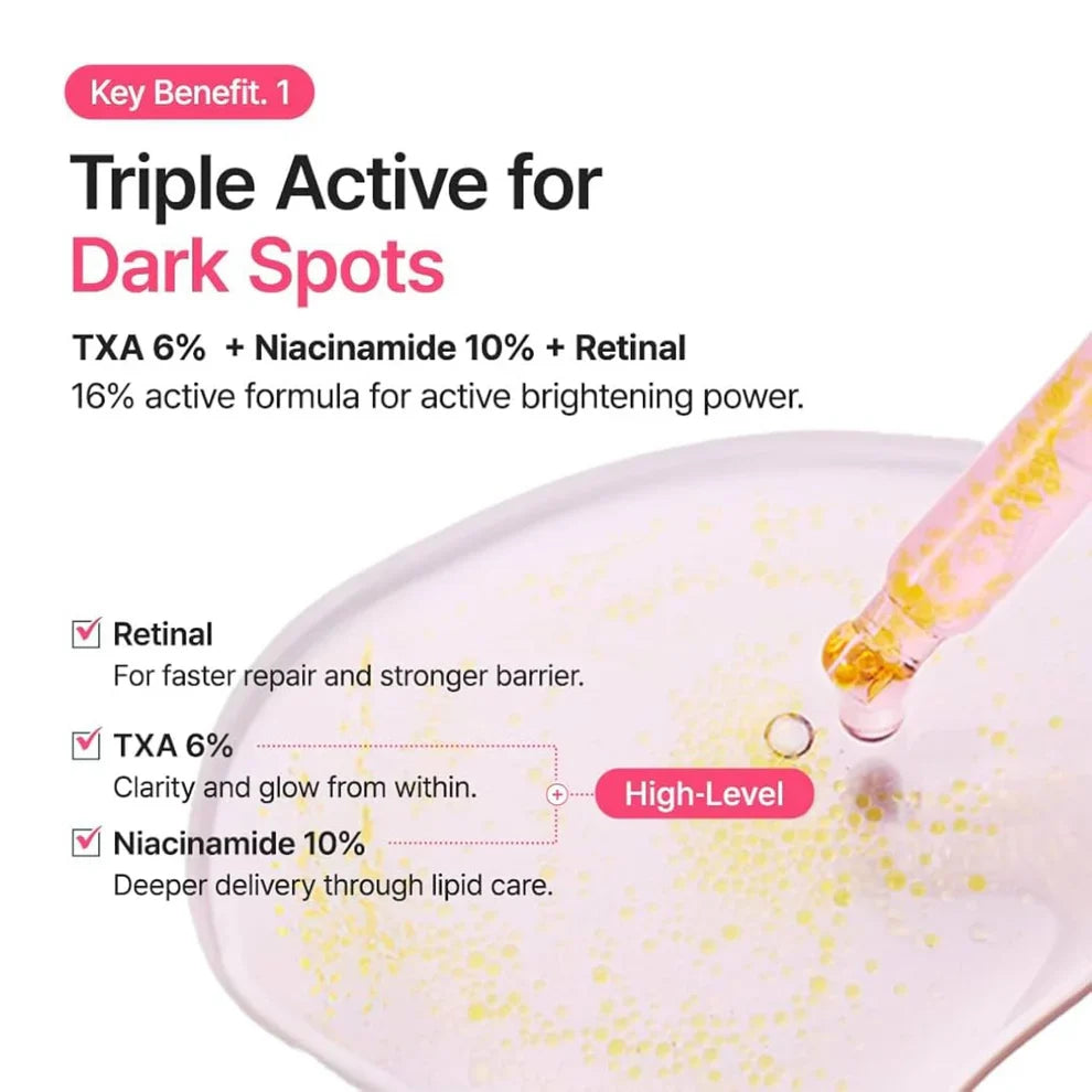 PURITO - TXA 6 Niacinamide 10 Retinal Serum 30ml | Sérum Coreano Antimanchas e Iluminador