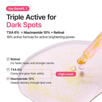 PURITO - TXA 6 Niacinamide 10 Retinal Serum 30ml | Sérum Coreano Antimanchas e Iluminador