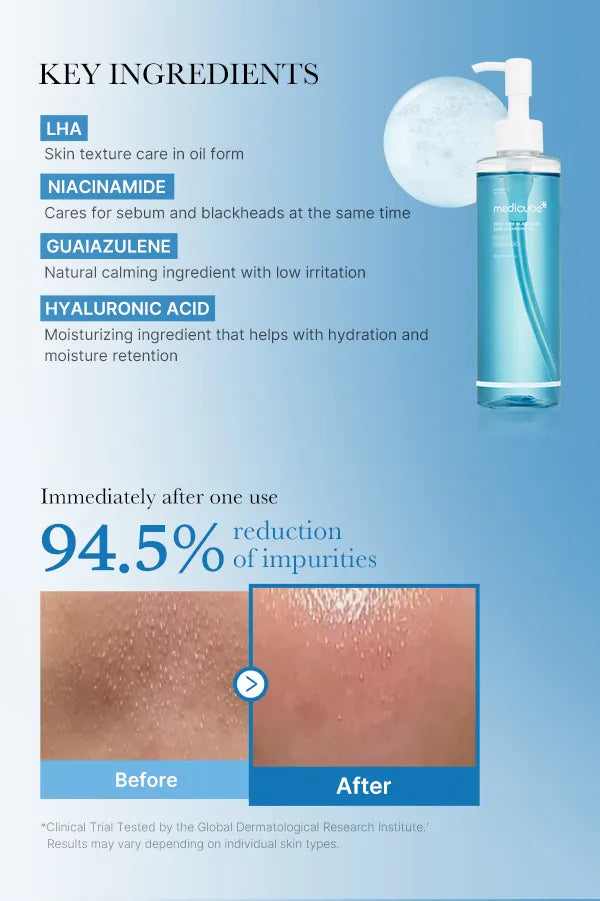 MEDICUBE - ZERO PORE BLACKHEAD DEEP CLEANSING OIL 205ml