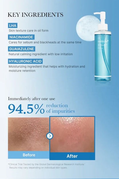 MEDICUBE - ZERO PORE BLACKHEAD DEEP CLEANSING OIL 205ml