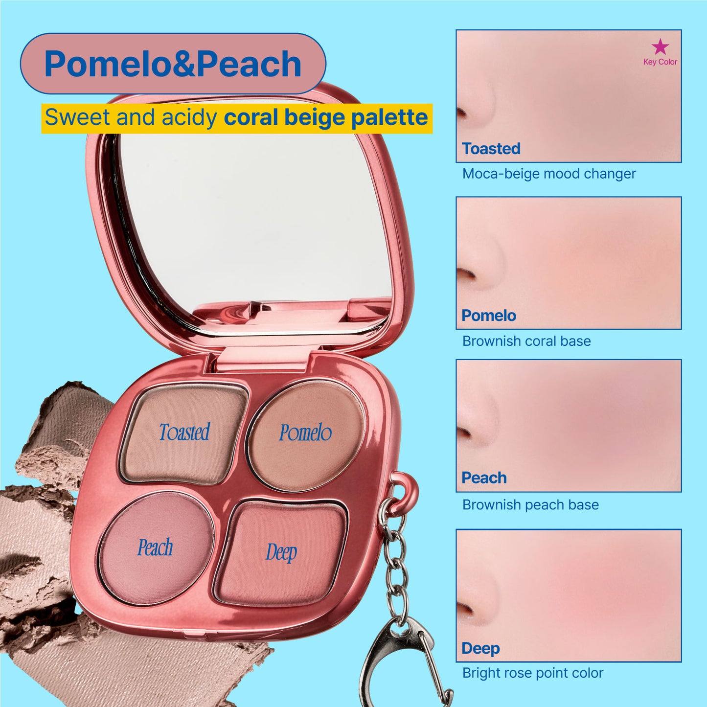 FWEE - Pocket Cheek Palette 4 Colors Option CP03 Pomelo & Peach