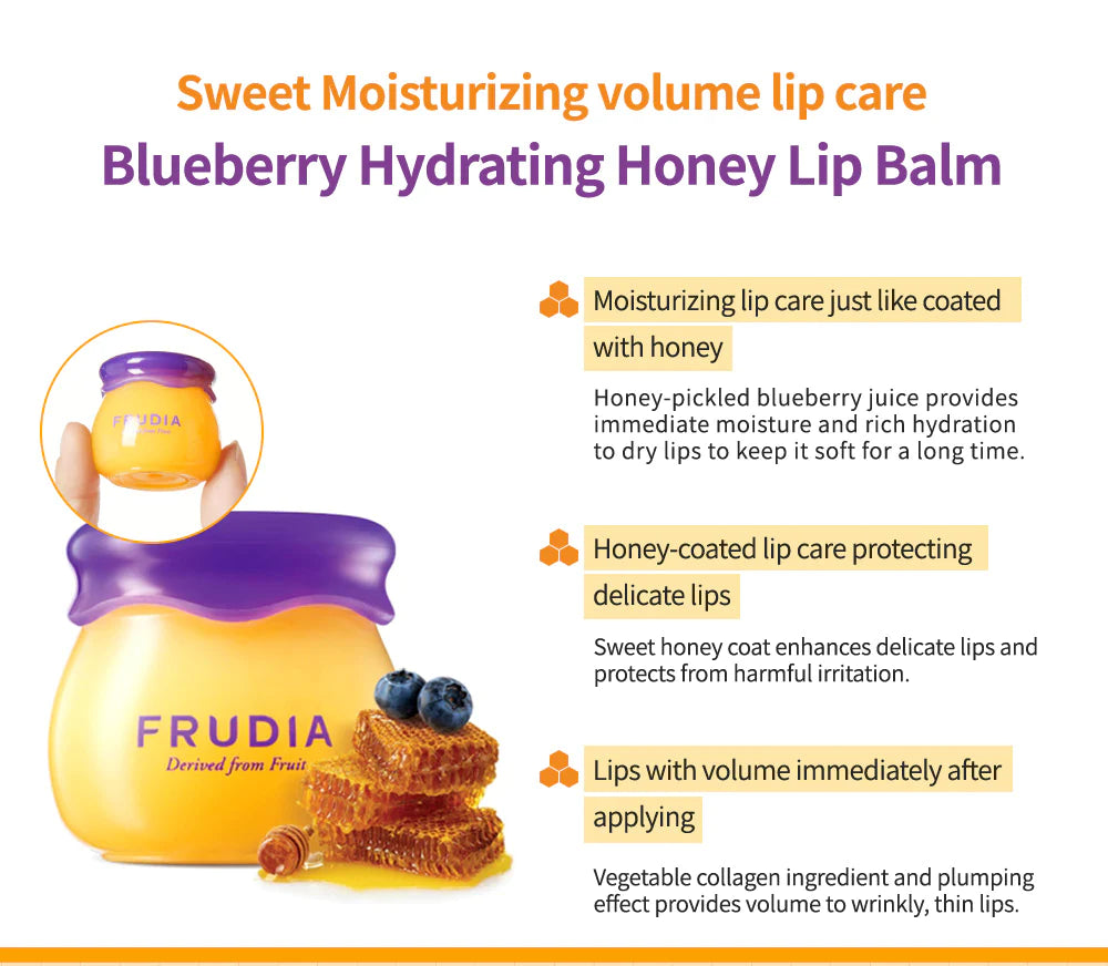 FRUDIA - Bálsamo Labial Blueberry Hydrating Honey