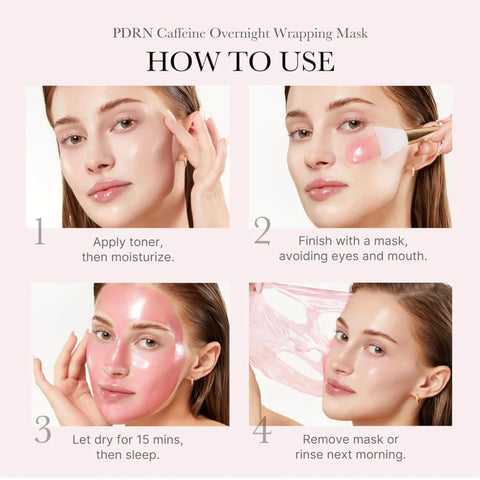 MEDICUBE - PDRN PINK CAFFEINE NIGHT WRAPPING MASK 75ML
