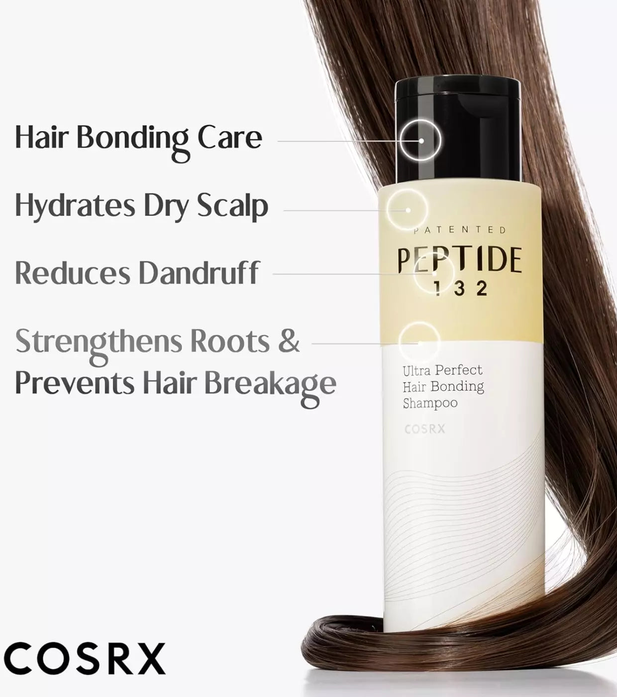 COSRX - PEPTIDE-132 Ultra Perfect Hair Bonding Shampoo 200ml | Shampoo Reparador Coreano