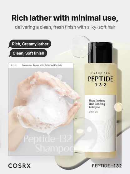 COSRX - PEPTIDE-132 Ultra Perfect Hair Bonding Shampoo 200ml | Shampoo Reparador Coreano