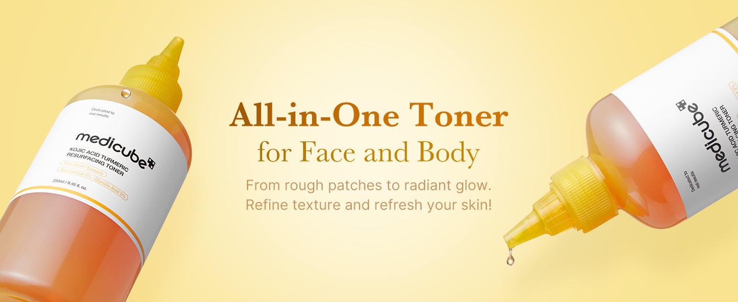 MEDICUBE - KOJIC ACID TURMERIC RESURFACING TONER 250ML