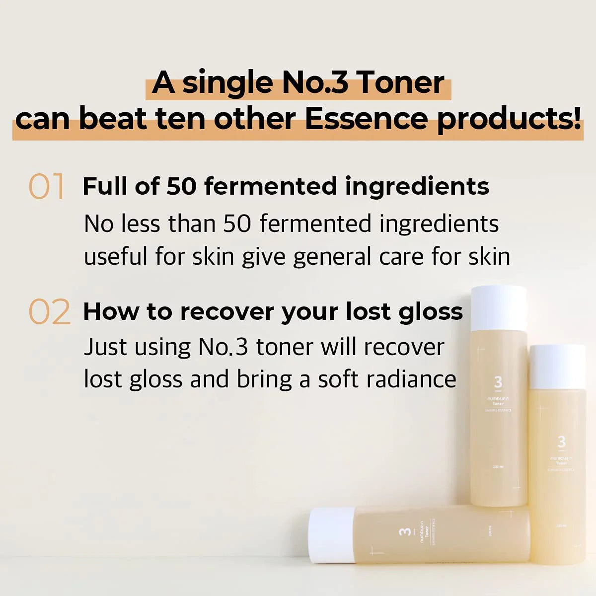 NUMBUZIN - No.3 Super Glowing Essence Toner, 200ml