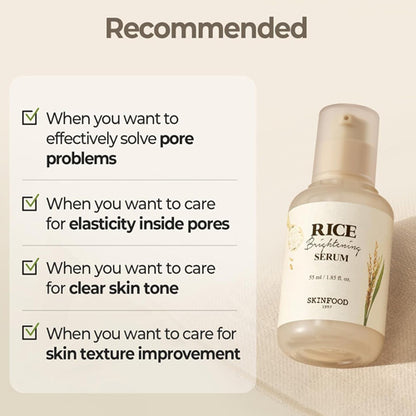 SKINFOOD - Rice Brightening Serum 55ml | Sérum Coreano Iluminador con Arroz